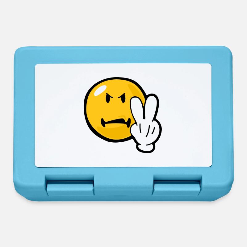 Smiley Anger Hatred - Boîte à goûter - bleu saphir