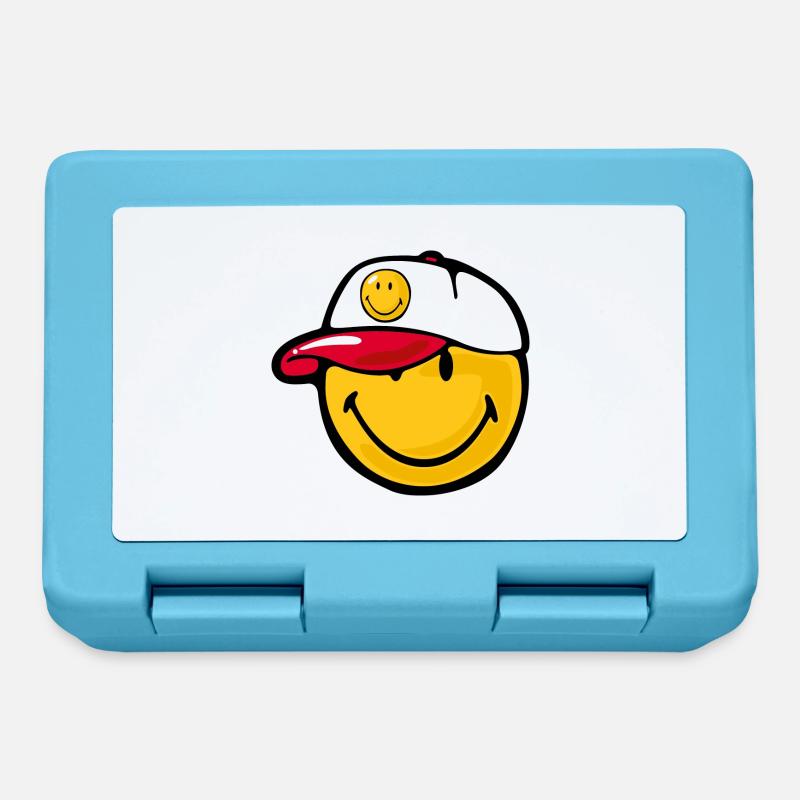 Smiley Lanceur de baseball - Boîte à goûter - bleu saphir