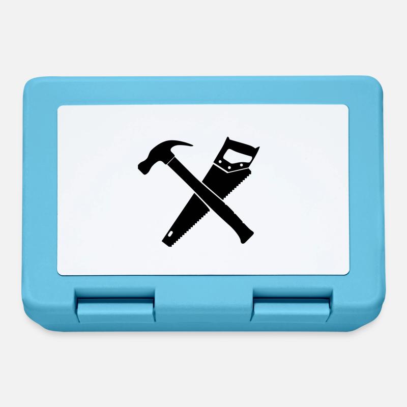 Marteau et sciagesDesign - Boîte à goûter - bleu saphir