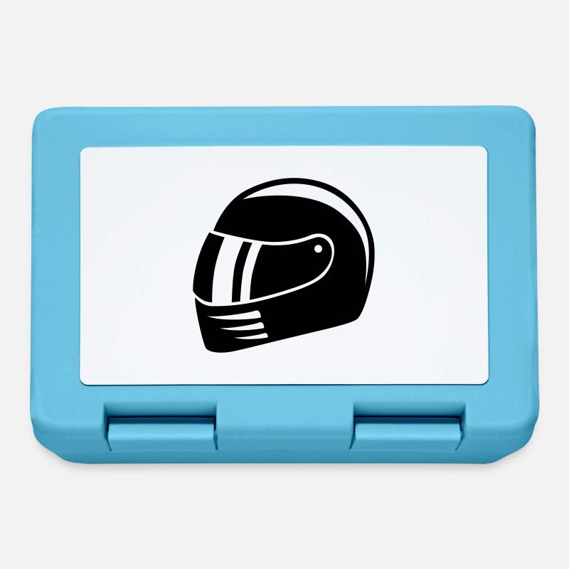Motorradhelm - Brotdose - Saphirblau