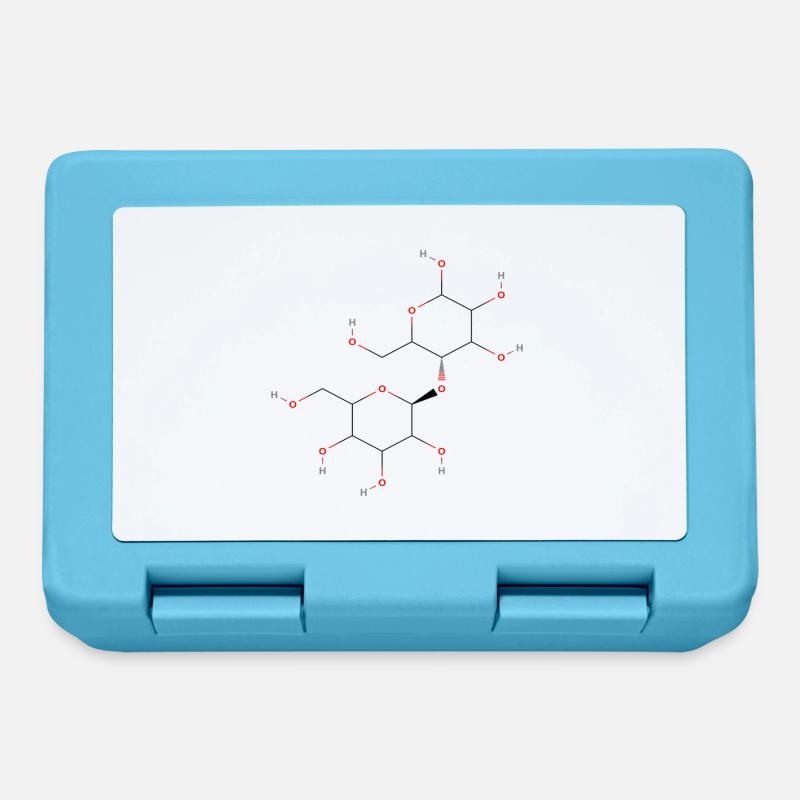Cellulose Molekül - Farbige Strukturformel - Brotdose - Saphirblau