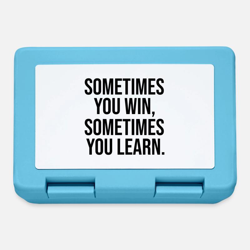Somtimes you win learn apprendre Gagner Sort - Boîte à goûter - bleu saphir