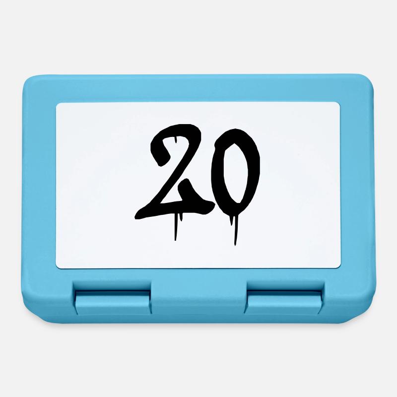 20 graffiti - Boîte à goûter - bleu saphir