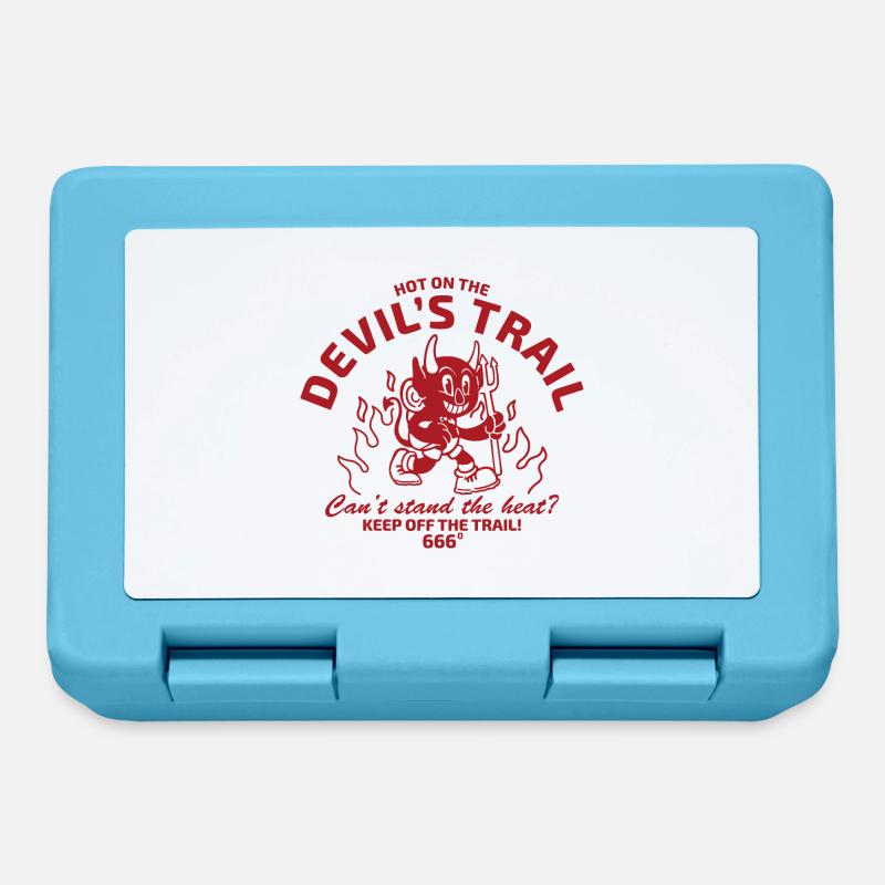 Diable dans le style vintage - Boîte à goûter - bleu saphir