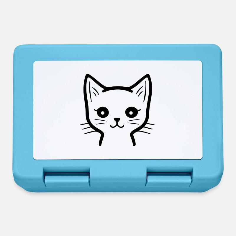 cat - Lunchbox - sapphire blue