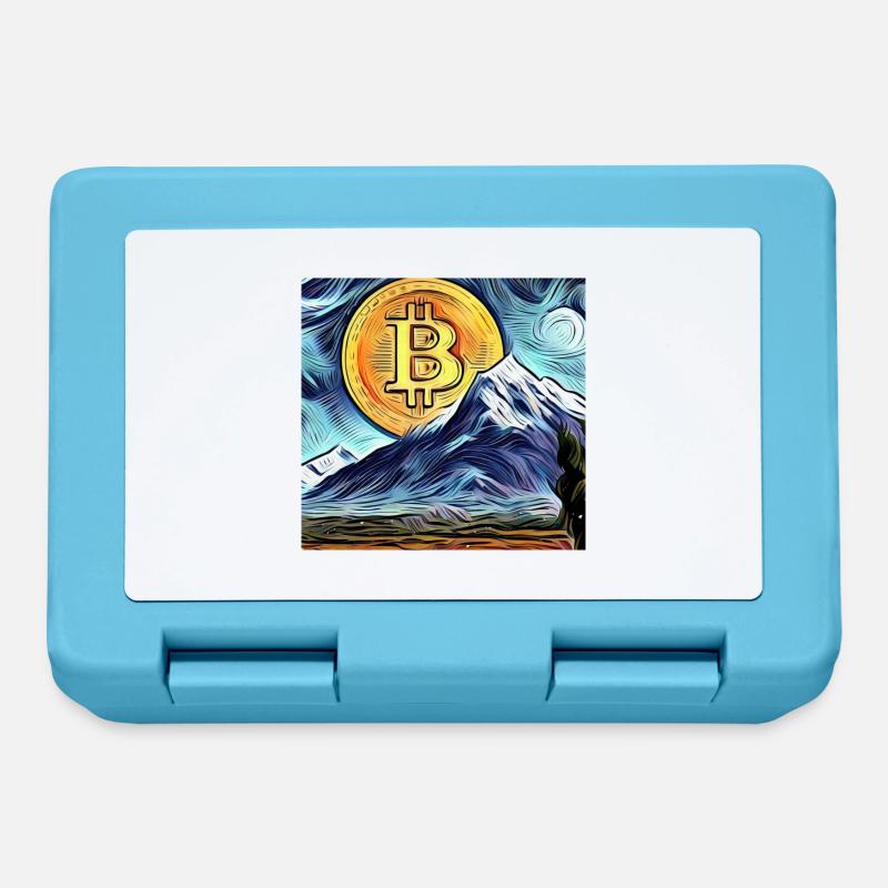 Bitcoin + Nature - Boîte à goûter - bleu saphir