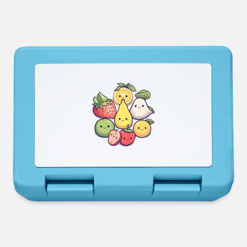 Kawaii Fruit Delight - Lunchbox - sapphire blue