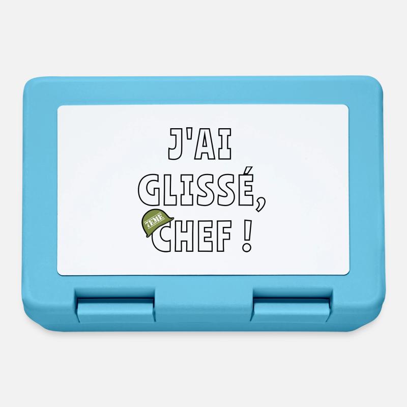 J’ai glissé chef - Boîte à goûter - bleu saphir