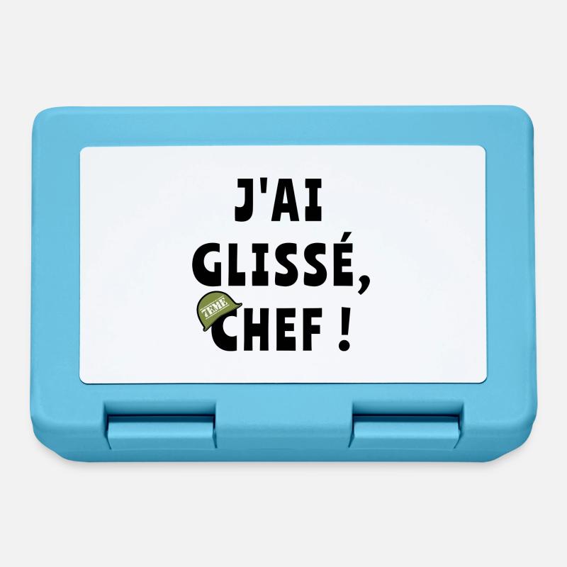 J’ai glissé chef - Boîte à goûter - bleu saphir