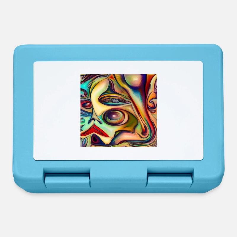 Abstraction - Boîte à goûter - bleu saphir