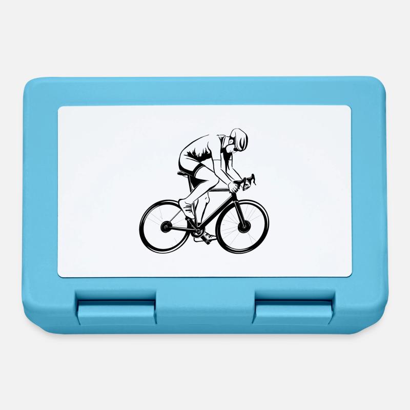 Cycliste - Boîte à goûter - bleu saphir