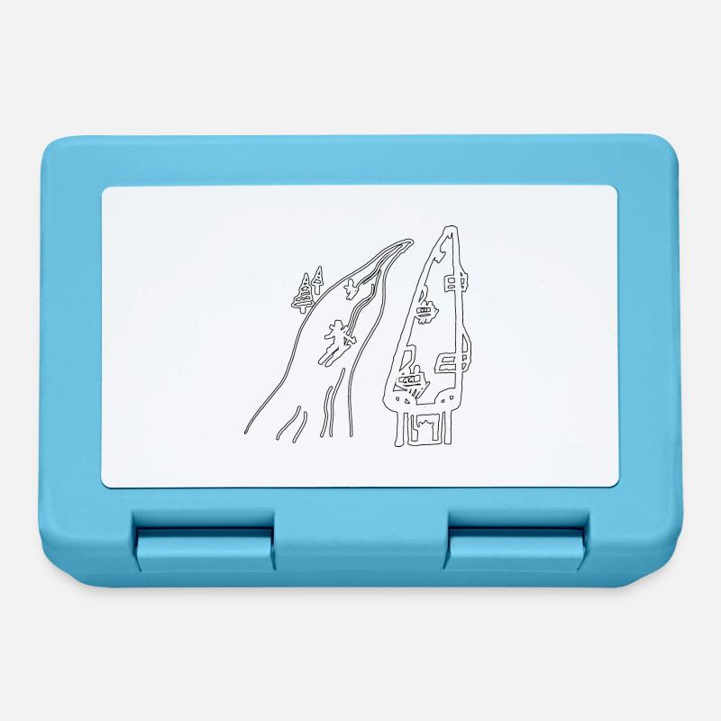 Ski - Boîte à goûter - bleu saphir