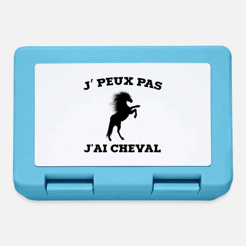 je peux pas j ai cheval - Boîte à goûter - bleu saphir
