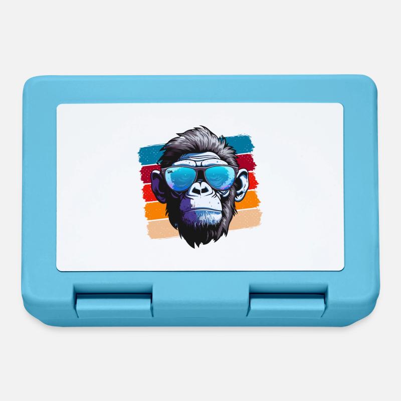 Cool Monkey - Brotdose - Saphirblau