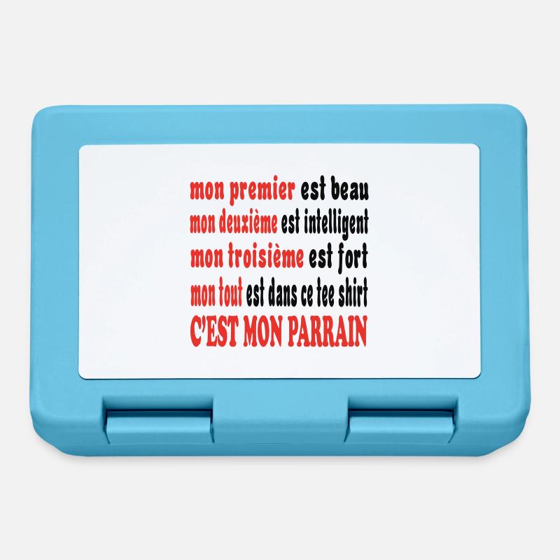 Mon PARRAIN - Boîte à goûter - bleu saphir