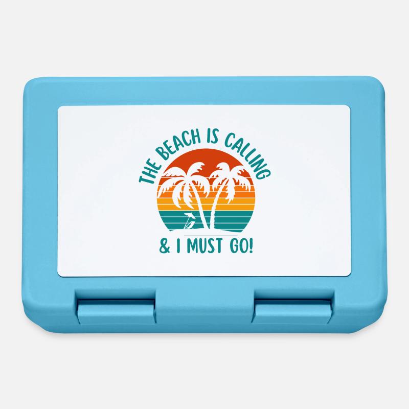 THE BEACH IS CALLING AND I MUST GO - Lunchbox - sapphire blue