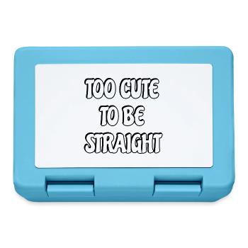 Too cute to be straight - Lunchbox - sapphire blue - Front