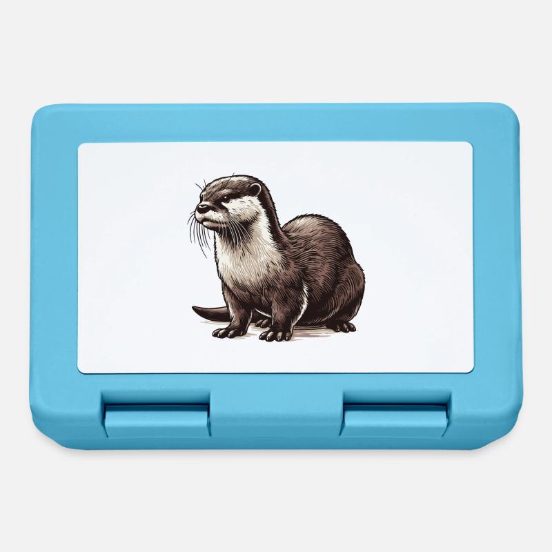 Loutre - Boîte à goûter - bleu saphir