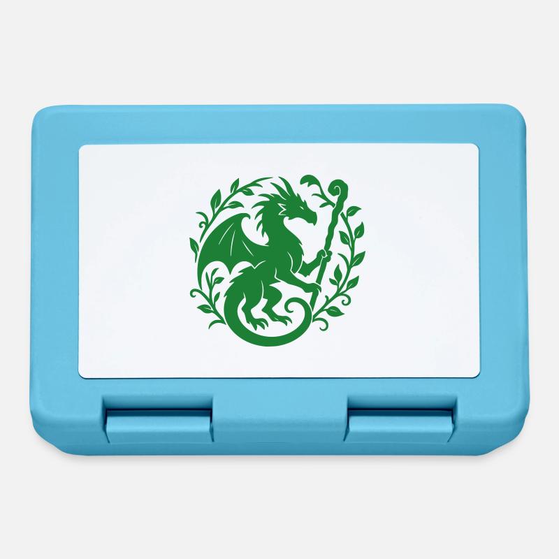 Druide Dragon (vert clair) - Boîte à goûter - bleu saphir