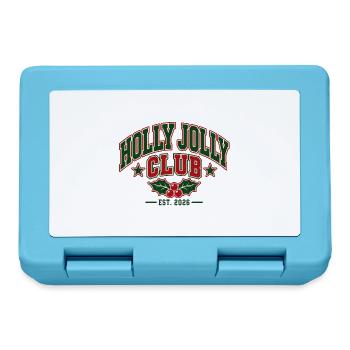 Holly Jolly Club Weihnachtsemblem - Brotdose - Saphirblau - Vorne