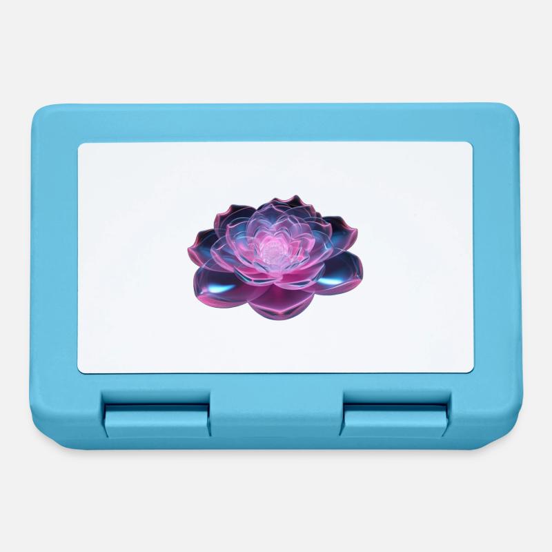 Fleur 3D - Boîte à goûter - bleu saphir