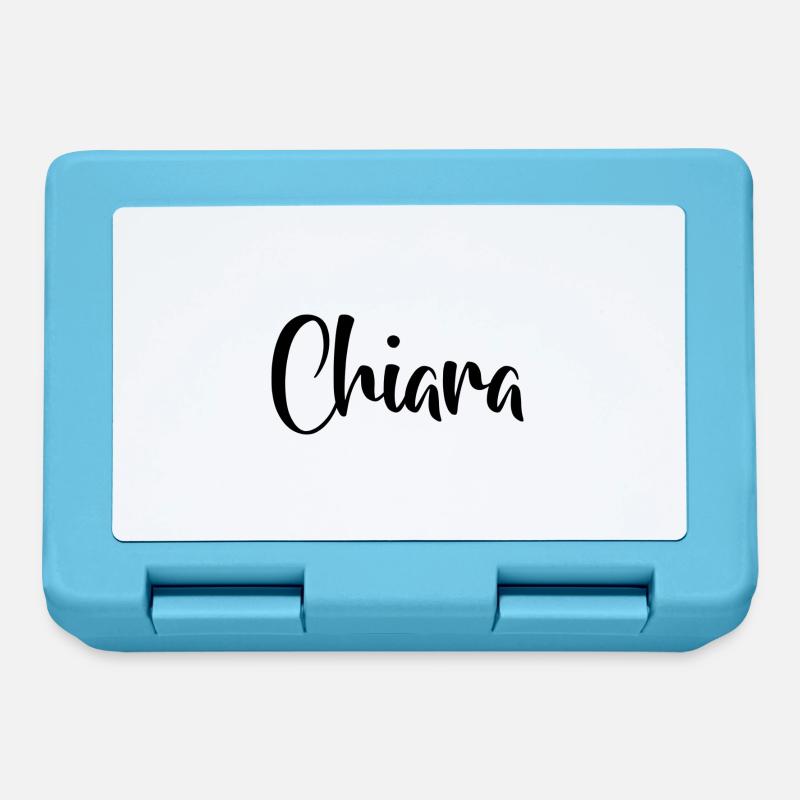 Prénom - Chiara - Boîte à goûter - bleu saphir