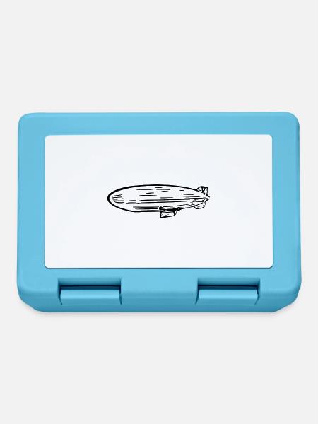 Zeppelin Luftschiff Fan Design - Brotdose - Saphirblau