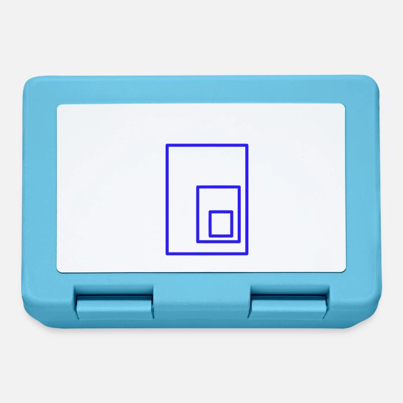 Rectangles - Boîte à goûter - bleu saphir