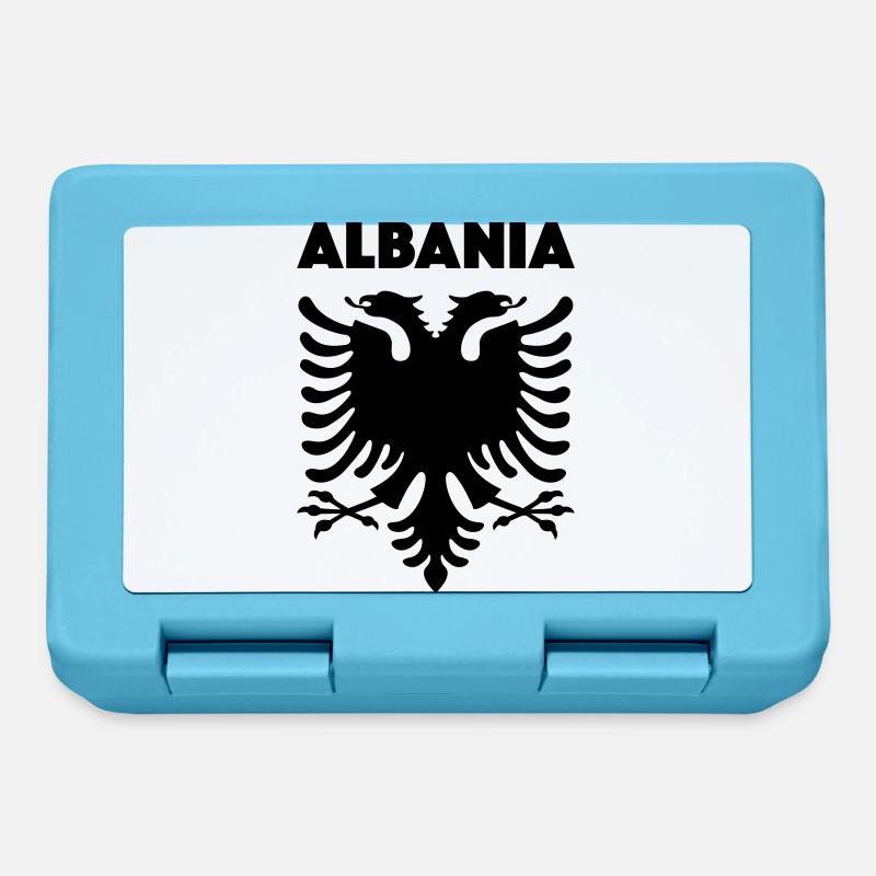 Albania schwarz - Brotdose - Saphirblau