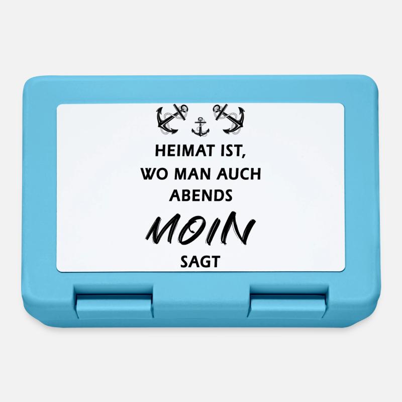 Heimat Moin Anker cooler Spruch Geschenkidee - Brotdose - Saphirblau