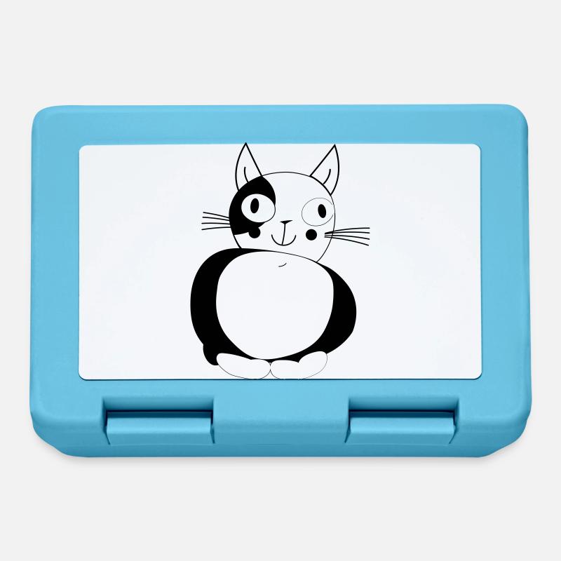 Chat - chat - Boîte à goûter - bleu saphir