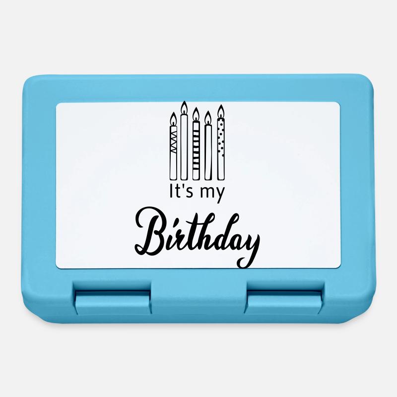 C'est mon anniversaire - Boîte à goûter - bleu saphir