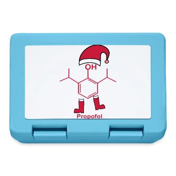 Propofolweihnachtsmann - Brotdose - Saphirblau - Vorne