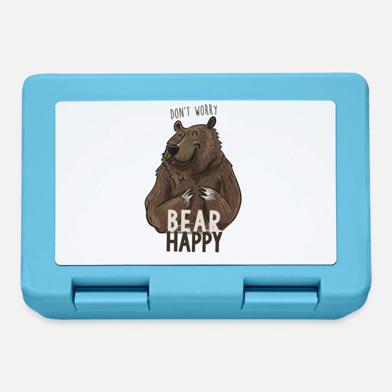 Bear Happy - Boîte à goûter - bleu saphir