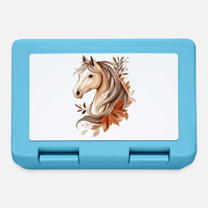Cheval Automne - Boîte à goûter - bleu saphir