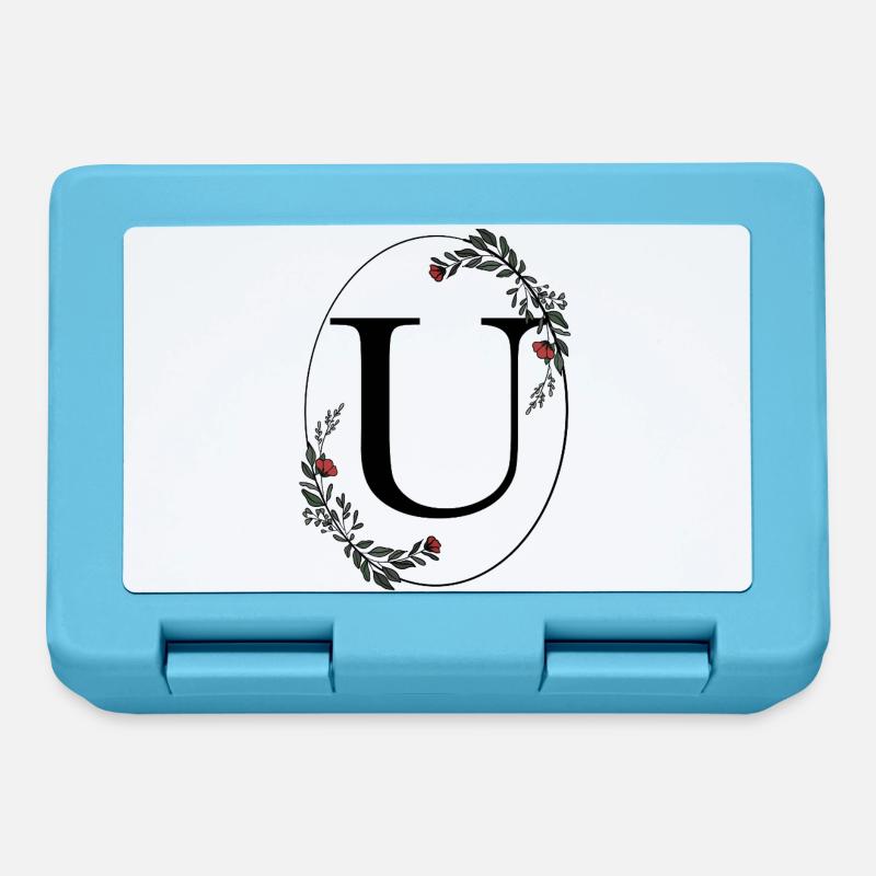 Letter U - Lunchbox - sapphire blue