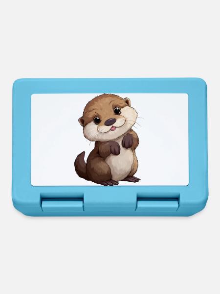 Süßer Baby Otter - Brotdose - Saphirblau