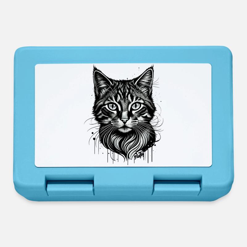 Tatouage de chaton 🐾 1 - Boîte à goûter - bleu saphir