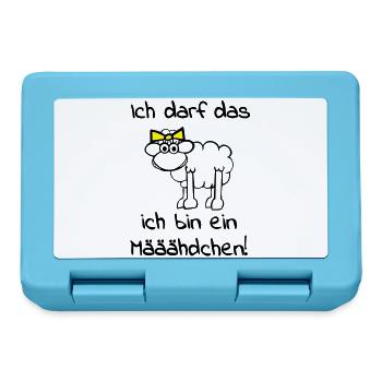 Ein Schaf - Mädchen - Brotdose - Saphirblau - Vorne