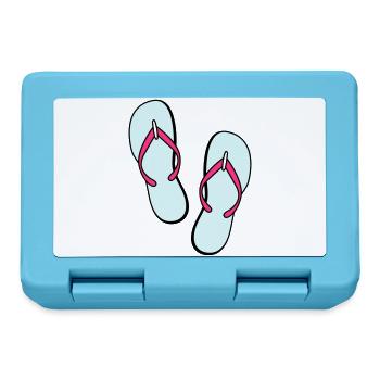 flip flops sommer beach strand party - Brotdose - Saphirblau - Vorne