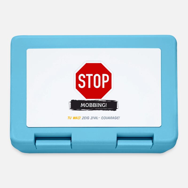 ! STOP MOBBING ! - Brotdose - Saphirblau