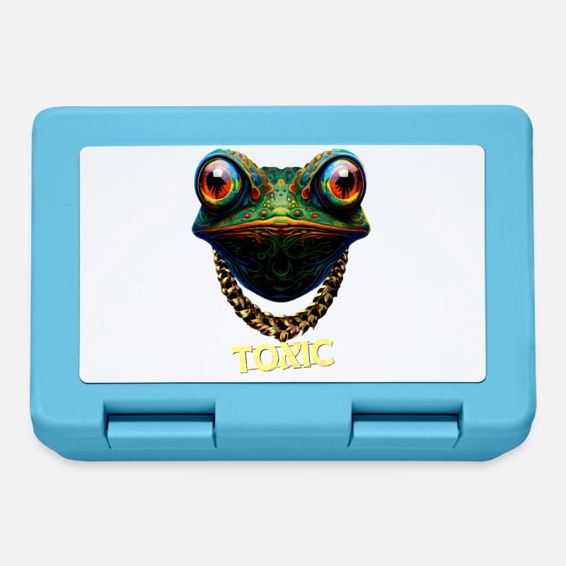 Cute toxic frog - Lunchbox - sapphire blue