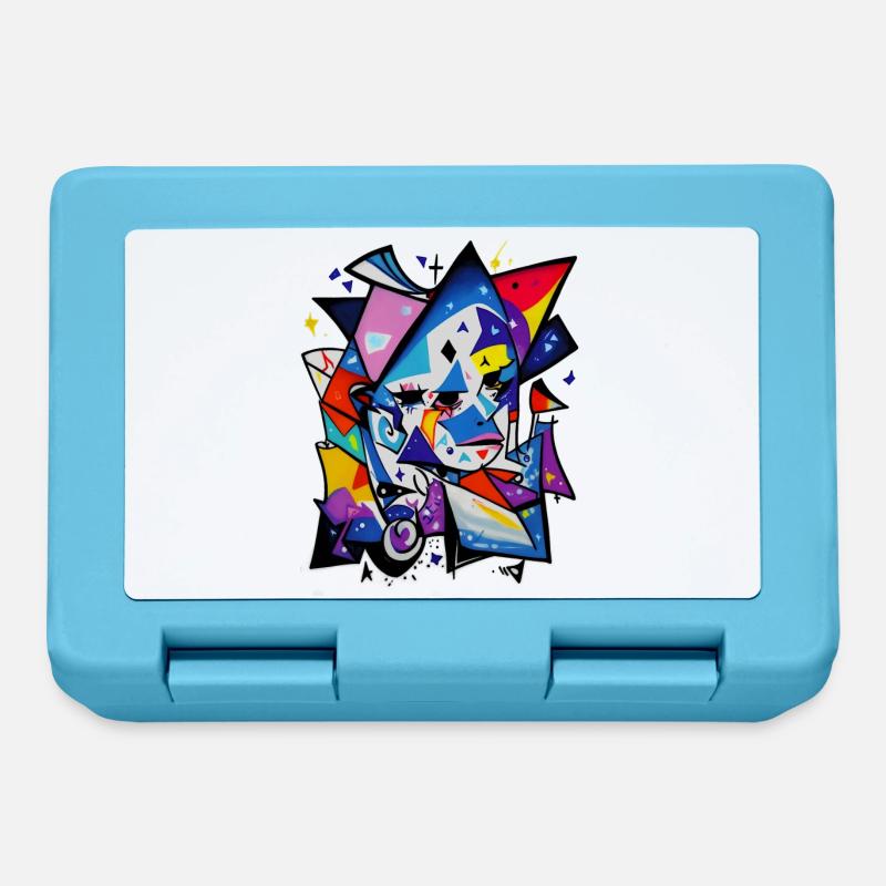 Graffiti - Boîte à goûter - bleu saphir