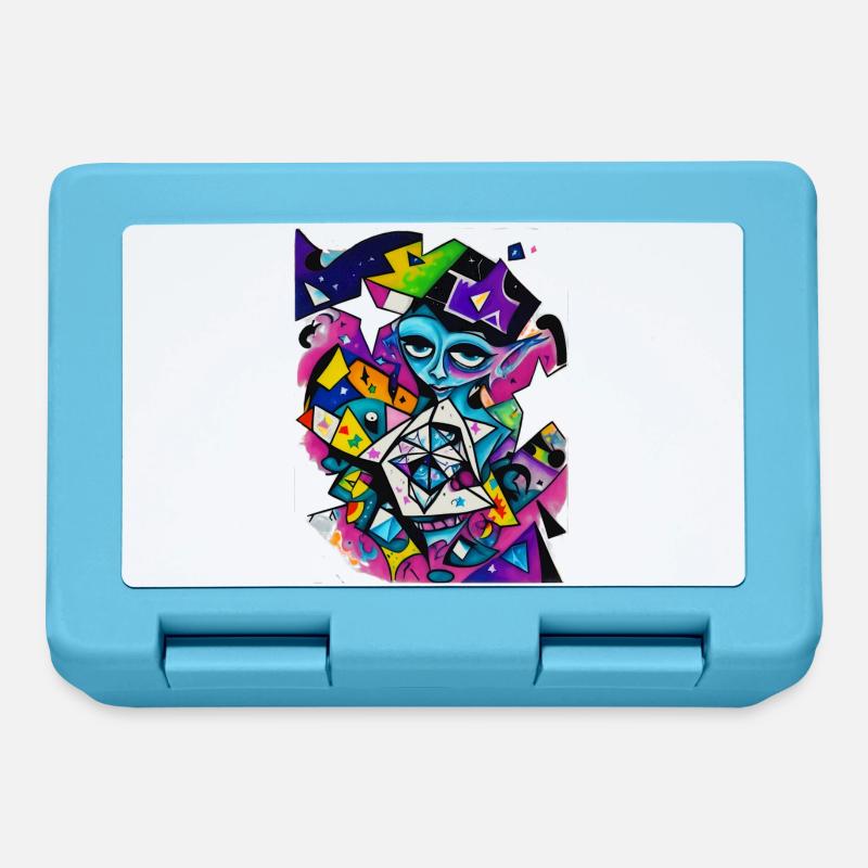 Graffiti - Lunchbox - sapphire blue
