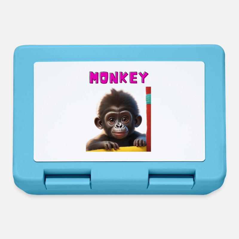 Monkey - Lunchbox - sapphire blue