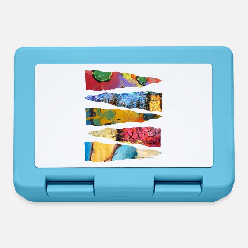 Abstraktes buntes Farbschicht-Design - Brotdose - Saphirblau