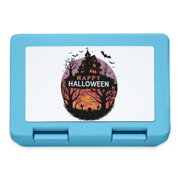 Spukhaus bei Halloween in der Dämmerung - Brotdose - Saphirblau - Vorne