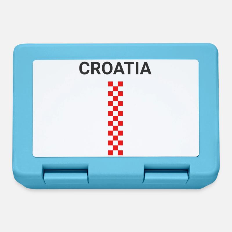 Croatia Vertical Squares - Lunchbox - sapphire blue