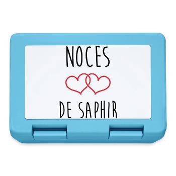 Saphirhochzeit 16 Jahre Ehe - Brotdose - Saphirblau - Vorne