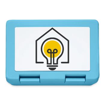 Electrician House Light Bulb Motif - Lunchbox - sapphire blue - Front
